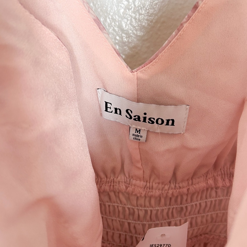 NWT En Saison Michelle Floral Organza Midi-Dress - Picture 6 of 10